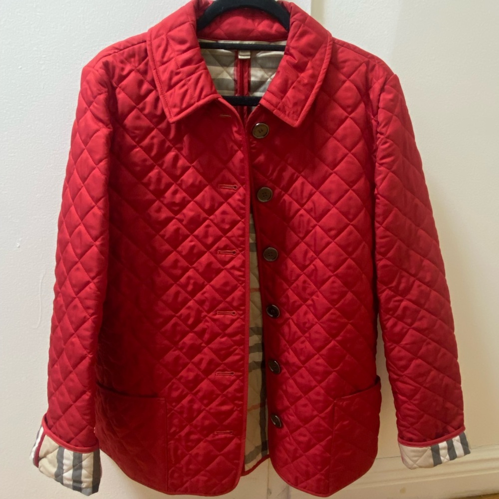 Burberry Quilted Shell Jacket Red (Perfect Condition)